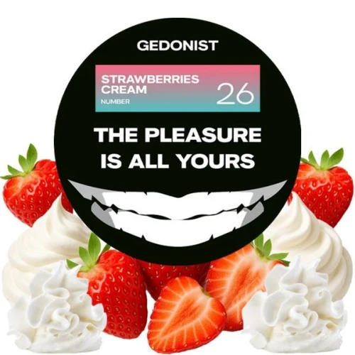 Табак Gedonist Strawberries Cream (Клубника Крем) 100гр купить