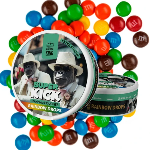 Снюс Aroma King Super Kick Rainbow Drops (Рэинбоу Дропс) купить