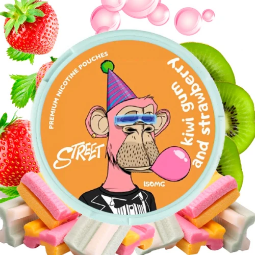 Снюс Street Kiwi Gum And Strawberry (Киви Жвачка И Клубника) купить
