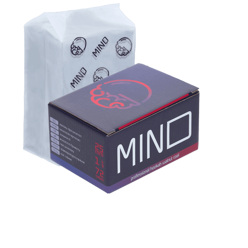 ореховый уголь для кальяна mind